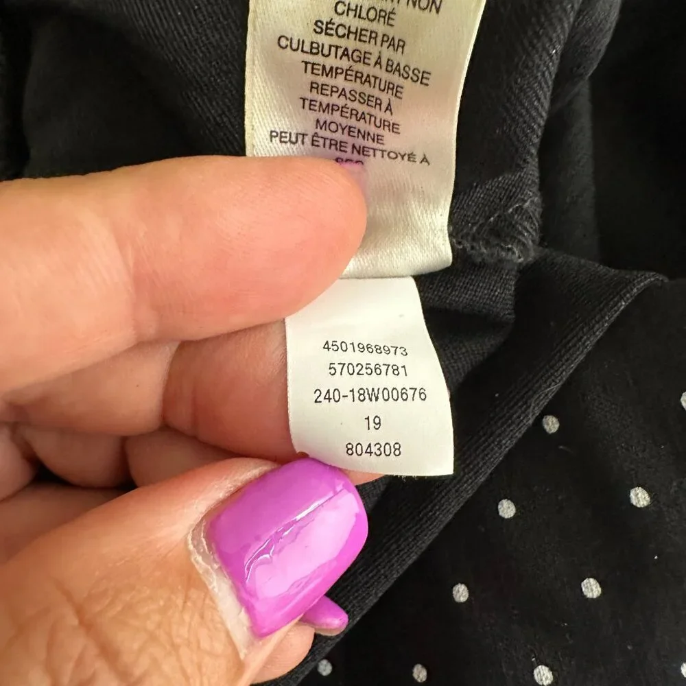 2/$30 White House Black Market Polka Dot Crop Pants High Rise 10 #A0019